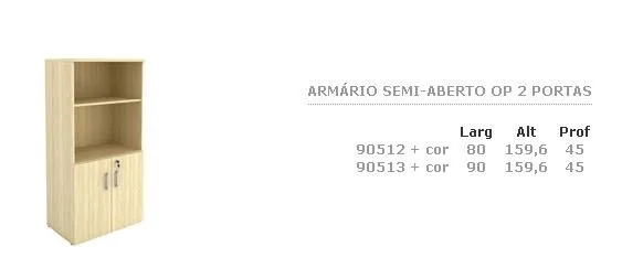 Armário Semi-aberto op 02 Portas · código 109