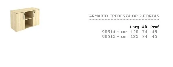 Armário Credenza op 02 Portas · código 110