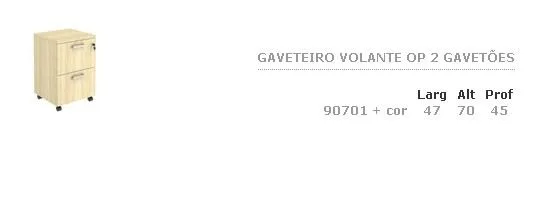 Gaveteiro Volante op 02 Gavetões · código 112