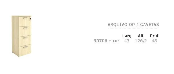 Arquivo op 4 Gavetas · código 117