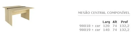Mesão Central Componível · código 131