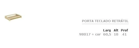 Porta teclado Retrátil · código 137